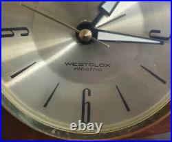 Mid century atomic boomerang clock westclox S10-AB mcm
