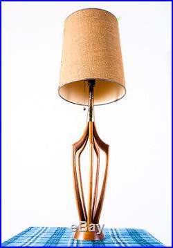Mid century modern Lamp Table Light Modeline Solid Wood Danish Vintage Retro VG