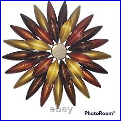 Mid century modern mcm vintage wall mirror boho sunflower sunburst 29 diameter