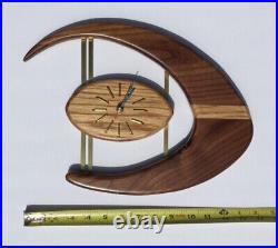 Mid century modern wall clock boomerang style hand made
