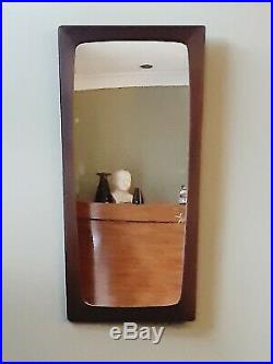 Mid century teak wall mirror 50s 60s interior design danish scandi vintage