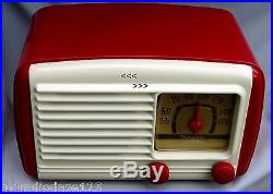 Motorola Bakelite Deco radio model 58A12 Ex re-painted Red & White works great