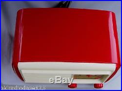 Motorola Bakelite Deco radio model 58A12 Ex re-painted Red & White works great