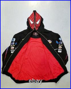 Nascar Spiderman Racing Jacket JH Design Adult Sz 3XL Marvel Coca Cola RARE