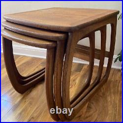 Nathan Teak Mid Century Vintage Retro Nest Of Tables Occasional Side Table