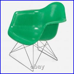 New Eames Green fiberglass armchair with chrome low rod base by Modernica