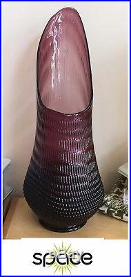 Nice Vintage Purple Viking New Martinsville Retro Mid-century Stretch Glass Vase