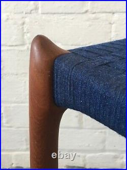 Niels Moller 78a teak stool, Danish vintage 1960s midcentury retro scandinavian