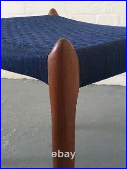 Niels Moller 78a teak stool, Danish vintage 1960s midcentury retro scandinavian