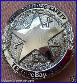 Obsolete vintage antique Texas Ranger Dept of Public Safety Police Badge M76-11