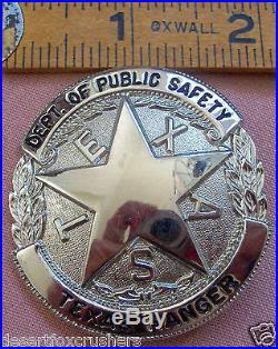 Obsolete vintage antique Texas Ranger Dept of Public Safety Police Badge M76-11