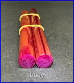 Old Amber Bakelite Vein Grape Rare 2 Rods Prayer Bead simichrom test 17.6mm 116g