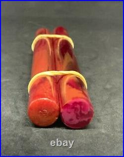 Old Amber Bakelite Vein Grape Rare 2 Rods Prayer Bead simichrom test 17.6mm 116g