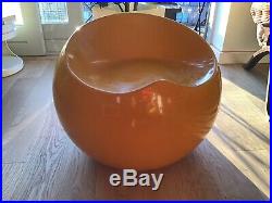Orange Stool Ball Chair Retro Plastic