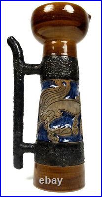 Original Spanish Studio Pottery MID Century Ceramic Vase Picasso Art Horse