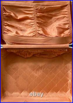 Original Vintage MID Century Orange Terracotta Fiberglass Suitcase Eames Era Htf
