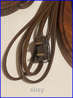 Original Vintage Mid Century Modern Lamps Handmade Wood Gunstock Shaped Set of 2