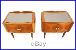 Original, Vintage Pair of Italian Mid Century Bedside Cabinets c1950