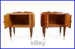 Original, Vintage Pair of Italian Mid Century Bedside Cabinets c1950