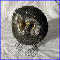 Owl Bird Tin Metal MID CENTURY Felguerez Salvador Bustamante Era Mexico