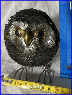 Owl Bird Tin Metal MID CENTURY Felguerez Salvador Bustamante Era Mexico