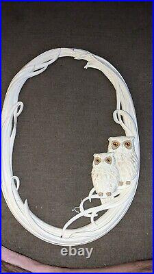 Owl Burwood oval Mirror Frame 1960's Modern 29 X 19 Extremely Rare No Mirror