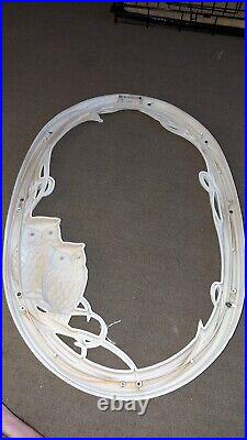 Owl Burwood oval Mirror Frame 1960's Modern 29 X 19 Extremely Rare No Mirror