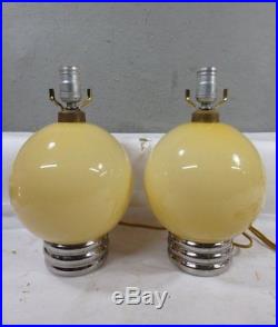 PAIR VINTAGE Mid Century RETRO MODERN MURANO Art GLASS FIGURAL LIGHT BULB LAMPS