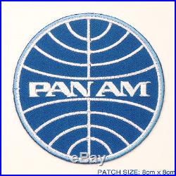 PAN AM Classic 1960's Style Airlines Company Logo Embroidered Iron-On Patch