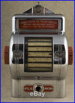 Packard Pla Mor Jukebox Wall Box Selector Chromium 1950s Antique Diner Era NR