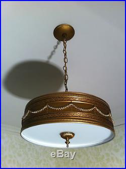 Pair Hollywood Califor Regency Vintage Retro Lamp MID Century Modern Chandelier