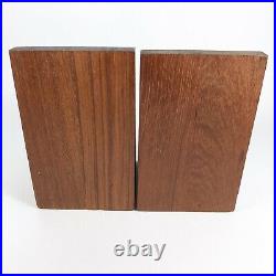 Pair Mid Century Danish Modern Heavy Wood Bookends From Denmark Vintage MCM Set