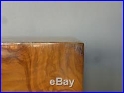 Pair Of Fabulous Milo Baughman Chrome And Burled Wood Pedestals
