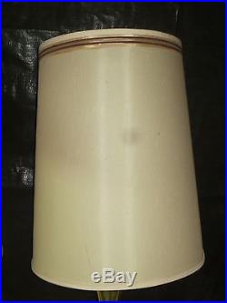 Pair Vintage Midcentury Retro Era Royal Haeger Drip Lamps Orginal Barrel Shade
