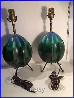 Pair Vintage Midcentury Retro Era Royal Haeger Lamps