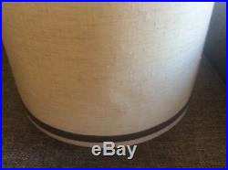 Pair of Vintage retro mid century modern mcm Barrel drum table Lamp Shades