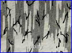Pair of vintage mid century modern abstract fabric huge drapery drapes curtains