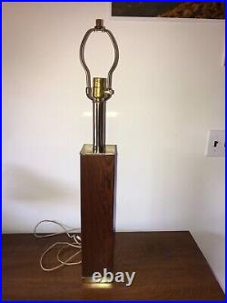 Paul Evans Laurel Rosewood & Brass Lamp Vintage MID Century Modern