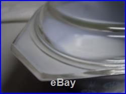 Pyrex Vintage 1950s Starburst Black Blue Atomic Oval Casserole Dish Lid RARE 50s