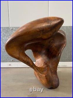 RARE Amazing Antique Mid Century Modern Abstract Wood Sculpture, Ellis Watkins