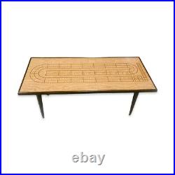 RARE! Game Table Vintage mid century Cribbage Coffee Table. Great Retro Cond