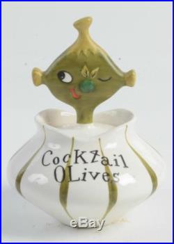 RARE Holt Howard Pixieware Cocktail Olives Jar 1958 Pixie Signed EX COND NICE