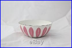 RARE Vintage Cathrineholm Pink Lotus Enamelware Bowl 3 Height No Reserve