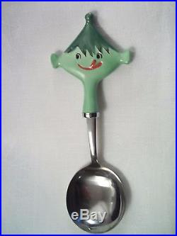 RARE Vintage Holt Howard Pixie Ware Soup Spoons Set Of 4