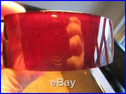 REAL OUTSTANDING German Cherry Amber Red Catalin Bakelite Faturan CLOCK 139 gr