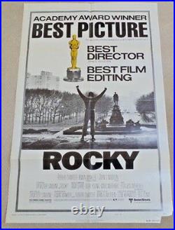 ROCKY ORIGINAL 1977 US 1 SHEET CINEMA MOVIE POSTER Sylvester Stallone ACADEMY