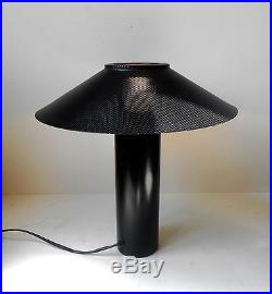 Rare 1970s Danish Modernist Minimalist Table Lamp Black Atlantis Hans Schwazer