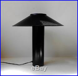 Rare 1970s Danish Modernist Minimalist Table Lamp Black Atlantis Hans Schwazer
