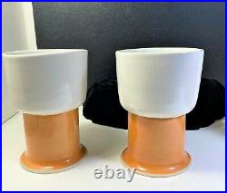 Rare 5 MID Century Modern Retro Mod Stoneware Ceramic Tumblers Cups Goblets