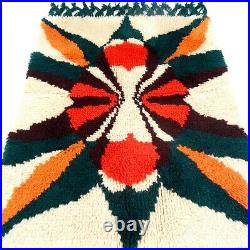 Rare Eames Panton Abstract MID Century Rug Vtg Wall Art Wool Carpet Colani Era